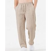 voordelige Rechtdoor Been-Voor heren Joggingbroeken Broek Joggingbroek met rechte pijpen Jacquard Trekkoord Zak Effen Comfort Zacht Casual Dagelijks Buiten Vakantie Modieus Zwart Oranje Micro-elastisch