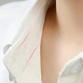 baratos Utensílios para o Lar-Protetor de gola descartável autoadesivo de 8m para absorção de suor, respirável, ideal para camisetas brancas, golas e chapéus. Adesivo absorvente anti-sujeira para forro de camisa.