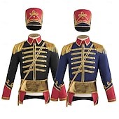 preiswerte Outfits-Ausgefallene Kostüme Zirkusjacke Zirkusdirektor königliche Wache Edelmann Retro Vintage Viktorianisch Militär Stil Erwachsene Herren Halloween Karneval Party Leistung Maskerade Verkleiden