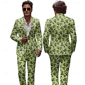 cheap Men's Clothing​-St. Patrick 2026 Shamrock Irish Carnival Pants Suits &amp; Blazers Novelty Funny Adults' Men's Saint Patrick's Day Casual Party Easy Carnival Costume Dress Up