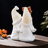 cheap Valentine's Day-Valentine's Day Gnome Resin Figurine – Cute Cartoon Coffee Elf Statue, Hand-Painted Desk Decor, Pink Room Ornament for Shelf Display, Wedding Anniversary Party Decorations, Funny Gifts Home Decor