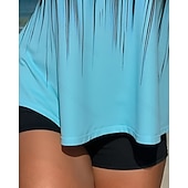 cheap Surfing Tankinis &amp; Bikinis-Women's Bathing Suit 2 Pieces Swimsuits Printed Ultra Light (UL) UV Protection Elastic Sleeveless Swimwear Surfing Snorkeling Summer