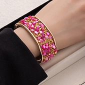 Недорогие Браслеты и цепочки-Классический Толстая цепь маскарадный Четырехугольник Мода Сталь Браслет Ювелирные изделия Синий / Черный / Белый Назначение Повседневные Праздники Свидание