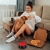 abordables accessoires de forage-1 bouton d'enregistrement vocal pour la communication et le dressage des animaux de compagnie, enregistrement de 30 secondes &amp;Jouet pour chien avec retour vocal, clicker enregistreur pour chat, chiot,