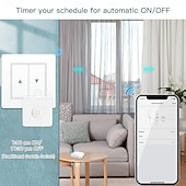 ieftine Iluminat inteligent acasă-Buton inteligent cu degete, comutator fără cablare, actualizare cu control tactil, funcționare cu aplicația Smart Life, adăugare hub Bluetooth Tuya, compatibilitate cu Alexa, Google Home și controlul