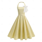 cheap Dresses-1950s Retro Vintage Midi Swing Dress Flare Dress Sleeveless Striped Fit &amp; Flare Fancy Dress Women's Carnival Valentine's Day Casual Homecoming Retro Theme Party Adults' Dress Spring &amp; Summer