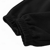 baratos calças de corrida-Homens Waffle Calças Esportivas Corredores Calças Calça casual Com Cordão Punho com Elástico Côr Sólida Conforto Comprimento total Diário Ao ar livre Streetwear Férias Moda Preto Branco Com Stretch