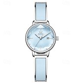 ieftine Ceasuri Quartz-Ceas de afaceri pentru femei decorat cu lumină strălucitoare care emană o luxos ușor suprafață de oglindă în formă de diamant cadou de Ziua Îndrăgostiților pentru femei ceas cu quartz casual