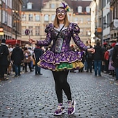billige Damesko-Kvinne Karneval Komfortable Sneakers – Lettvekts Polstret Såle Mardi Gras Fargevalg Dramatisk Ytelsesstil Dansere Festivalgjengere Parader og All-Dags Gåing