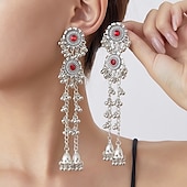 Недорогие Свадьба ACC-Жен. Серьги-слезки Черный Белый Цвет шампанского Сплав Богемия Винтаж