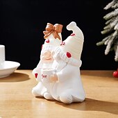 cheap Valentine's Day-Valentine's Day Gnome Resin Figurine – Cute Cartoon Coffee Elf Statue, Hand-Painted Desk Decor, Pink Room Ornament for Shelf Display, Wedding Anniversary Party Decorations, Funny Gifts Home Decor