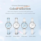 ieftine Ceasuri Quartz-Ceas de afaceri pentru femei decorat cu lumină strălucitoare care emană o luxos ușor suprafață de oglindă în formă de diamant cadou de Ziua Îndrăgostiților pentru femei ceas cu quartz casual