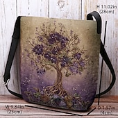 Недорогие Сумки через плечо-Женская сумка через плечо из бархатистого полиэстера с узорами в виде древа жизни и цветов, различные варианты дизайна для повседневного и бохо-стиля