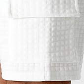 abordables Bermudas estilo casual-Men's Waffle Shorts Sweat Shorts Shorts Bermuda shorts Beach Shorts Elastic Waist Convertible Plain Comfort Sports Knee Length Daily Yoga Vacation Casual Black White Micro-elastic