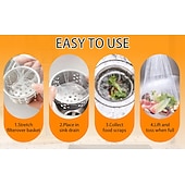 billige Kjøkkenutstyr og -redskap-400 stk. engangsposer til vasken, ultrafine elastiske nettingmatoppsamlere for kjøkkenavløp, anti-tilstoppingsfilternett for rester og hår &amp;Universal passform for avfallsfiltre til vasken