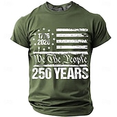 Per uomo Bandiera Americana 1776 Maglietta Manica Corta maglietta Stampa 3D Girocollo Camicia Quotidiano Militare Quotidiano Streetwear Blu Nero Rosso Estate Primavera Abbigliamento S M L XL XXL XXXL