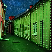 billige USB-drevet-Irsk kløverlignende gardinlyslenke til St. Patricks dag, 3 m bredde, grønt lys, USB-drevet, 8 funksjoner med fjernkontroll, innendørs soverom, stue, balkong, festdekorasjon