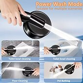 Χαμηλού Κόστους Σετ αξεσουάρ μπάνιου-5 τεμάχια χειροκίνητη κεφαλή ντους υψηλής πίεσης, τέσσερις λειτουργίες ψεκασμού, κεφαλή ντους με σταγόνες νερού ιόντων, επιτοίχια τοποθέτηση, με διακόπτη on/off, φιλτραρισμένο μασάζ ντους με λάστιχο