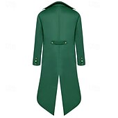 cheap Outerwear-Retro Vintage Medieval Coat Tuxedo Tailcoat Ebenezer Scrooge Dickens Vampire Elf Plague Doctor Solid Colored Fancy Dress Men's Steampunk Christmas Adults' Coat