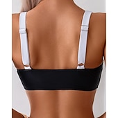 Недорогие Серфинг Танкини и Бикини-Жен. Купальный костюм Купальники Комплекты бикини Купальники Черный УПФ 50+ Без рукавов - Серфинг Пляж  Плавание Лето