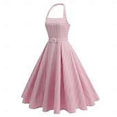 cheap Dresses-1950s Retro Vintage Midi Swing Dress Flare Dress Sleeveless Striped Fit &amp; Flare Fancy Dress Women's Carnival Valentine's Day Casual Homecoming Retro Theme Party Adults' Dress Spring &amp; Summer
