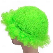  Zelené paruky afro syntetická klaunská paruka pro muže ženy cosplay anime párty