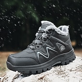 preiswerte Winter- und Schneestiefel-Schwarze Herren-Winterwanderstiefel, wasserdicht und isoliert, ideal für Schnee, Wanderungen und Outdoor-Abenteuer, robustes Schuhwerk für kaltes Wetter und unwegsames Gelände