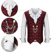 Χαμηλού Κόστους Ενδύματα-Πανκ &amp; Γκόθικ Μεσαίωνα Μανδύας Jachetă Φράκο Μακριά Μανίκια Vampires Ευγενής Φανταχτερή Φόρεμα Ανδρικά Φαντασία βασιλικός Χριστούγεννα Απόκριες Επίδοση Σκηνή Ρεν Φερ Ενήλικες