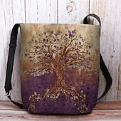 Недорогие Сумки через плечо-Женская сумка через плечо из бархатистого полиэстера с узорами в виде древа жизни и цветов, различные варианты дизайна для повседневного и бохо-стиля