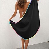 abordables Falda cruzada-Mujer Bañadores Vestido de Baño Envuelva Falda Traje de baño Protección UV Vacaciones Ropa de playa Arco iris Sin Mangas Trajes de baño