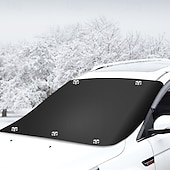 voordelige Voertuigservice-Magnetische all-weather auto-voorruitafdekking met sneeuw- en zonnebescherming. &amp;Privacybescherming - robuuste glazen schermbeschermer met magnetisch bevestigingssysteem, krasbestendig,