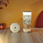 Недорогие Декоративные огни-портативная лампа для путешествий с сенсорным диммером, дорожная лампа с теплым светом, складная бумажная лампа, перезаряжаемая настольная лампа на батарейках для спальни и гостиной, подарки для