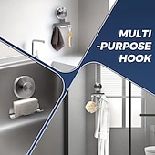 tanie Gadżety łazienkowe-Wytrzymały uchwyt na maszynkę do golenia ze stali nierdzewnej o wadze 15,43 funta do prysznica - uchwyt ścienny do łazienki ze stali nierdzewnej 304, odporny na uszkodzenia, zdejmowany haczyk na