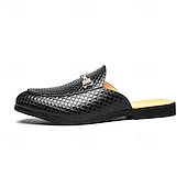 voordelige Mannenschoenen-Mannen Mardi Gras metallic gouden instapschoenen - Stijlvolle instapschoenen met glamoureuze afwerking voor carnaval feesten en modebewuste looks