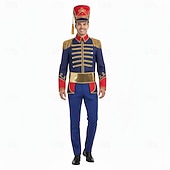 preiswerte Outfits-Ausgefallene Kostüme Zirkusjacke Zirkusdirektor königliche Wache Edelmann Retro Vintage Viktorianisch Militär Stil Erwachsene Herren Halloween Karneval Party Leistung Maskerade Verkleiden