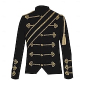 abordables Hauts-Rétro Vintage Rococo Manteau Bal Masqué Veste de cirque Manches longues Prince Aristocrate Déguisement Homme Carnaval Mascarade Événement / Fête Adulte Manteau Automne &amp; Hiver