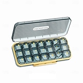 olcso poggyász és utazási tárolás-heti 7 napos gyógyszertároló doboz, hordozható gyógyszerrendező 14/21 rekesszel, nedvességálló utazó gyógyszertok mindennapi használatra, praktikus gyógyszertároló doboz