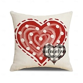 levne Hodte polštáře, vložky a kryty-povlak na polštář s motivem srdce na Valentýna, dekorativní polštář s potiskem lnu, polštář do čela postele do ložnice, slavnostní dekorační polštář na postel, pohovku, obývací pokoj