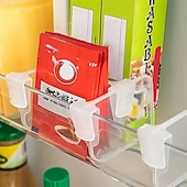 billige Kjøkkenutstyr og -redskap-20-pakning justerbare kjøleskapsdelerklips, multifunksjonelle kjøleskapsdørhylleorganisatorer, slitesterke plastskillevegger for tilpasset plasshåndtering