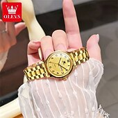 halpa Kvartsikellot-Uusi Olevs Tuontiliike Naisten Liikekello On Koristeltu Hohtavalla Kalenteripäivänä Näyttö Digitaalinen Näyttö Kvartsikello Rentouttava Vedenkestävä Urheilullinen Rannekello Valentine's Day Lahja