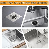 billige Kjøkkenutstyr og -redskap-400 stk. engangsposer til vasken, ultrafine elastiske nettingmatoppsamlere for kjøkkenavløp, anti-tilstoppingsfilternett for rester og hår &amp;Universal passform for avfallsfiltre til vasken