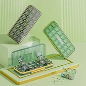 olcso poggyász és utazási tárolás-heti 7 napos gyógyszertároló doboz, hordozható gyógyszerrendező 14/21 rekesszel, nedvességálló utazó gyógyszertok mindennapi használatra, praktikus gyógyszertároló doboz