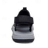 economico sandali da esterno-sandali sportivi beige da uomo: design comodo con rete traspirante, vestibilità regolabile per la spiaggia, le passeggiate e l'estate