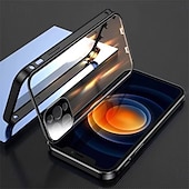 ieftine Carcase iPhone-telefon Maska Pentru iPhone 17 Pro Max 17 Air 16 15 14 Pro Max Plus Caz de adsorbție magnetică Crystal Clear Detașabil Transparent Magnetic armură Sticlă Temperată MetalPistol