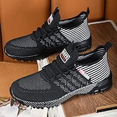 abordables Baskets Décontractées-Chaussures de course noires en mesh pour hommes – baskets athlétiques légères avec tige respirante, idéales pour la course, la salle de sport et les activités sportives.