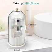 abordables Rangement et organisation-Porte-brosses à dents anti-poussière avec couvercle, boîte de rangement pour pinceaux de maquillage pour coiffeuse, porte-stylos en forme de cage à oiseaux et étagère de rangement, organisateur