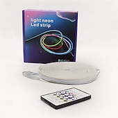 cheap Smart Strip Lights-1Set 5V RGBIC Neon Strip Light 1M 2M 3M 5M 10m USB Waterproof Flexible Ribbon Tape Neon Lights With APP Bluetooth Remote Control For Home Decor