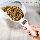 voordelige Meetgereedschap-Digitale maatlepel, digitale maatlepel voor voedsel, 800 g / 1 g, hoge precisie met lcd-scherm, huishoudelijke weegschaal voor keuken- en honden- en kattenvoer