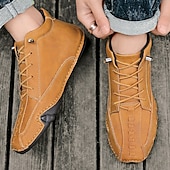 economico Stivaletti alla caviglia-stivali da uomo in similpelle verde fatti a mano: design unico e resistente con vestibilità comoda, ideali per l'uso casual, all'aperto e quotidiano