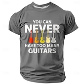  Per uomo Chitarra Gergo divertente Maglietta Manica Corta maglietta Stampa 3D Girocollo Camicia Moda Quotidiano Quotidiano Streetwear Blu Nero Rosso Estate Primavera Abbigliamento S M L XL XXL XXXL